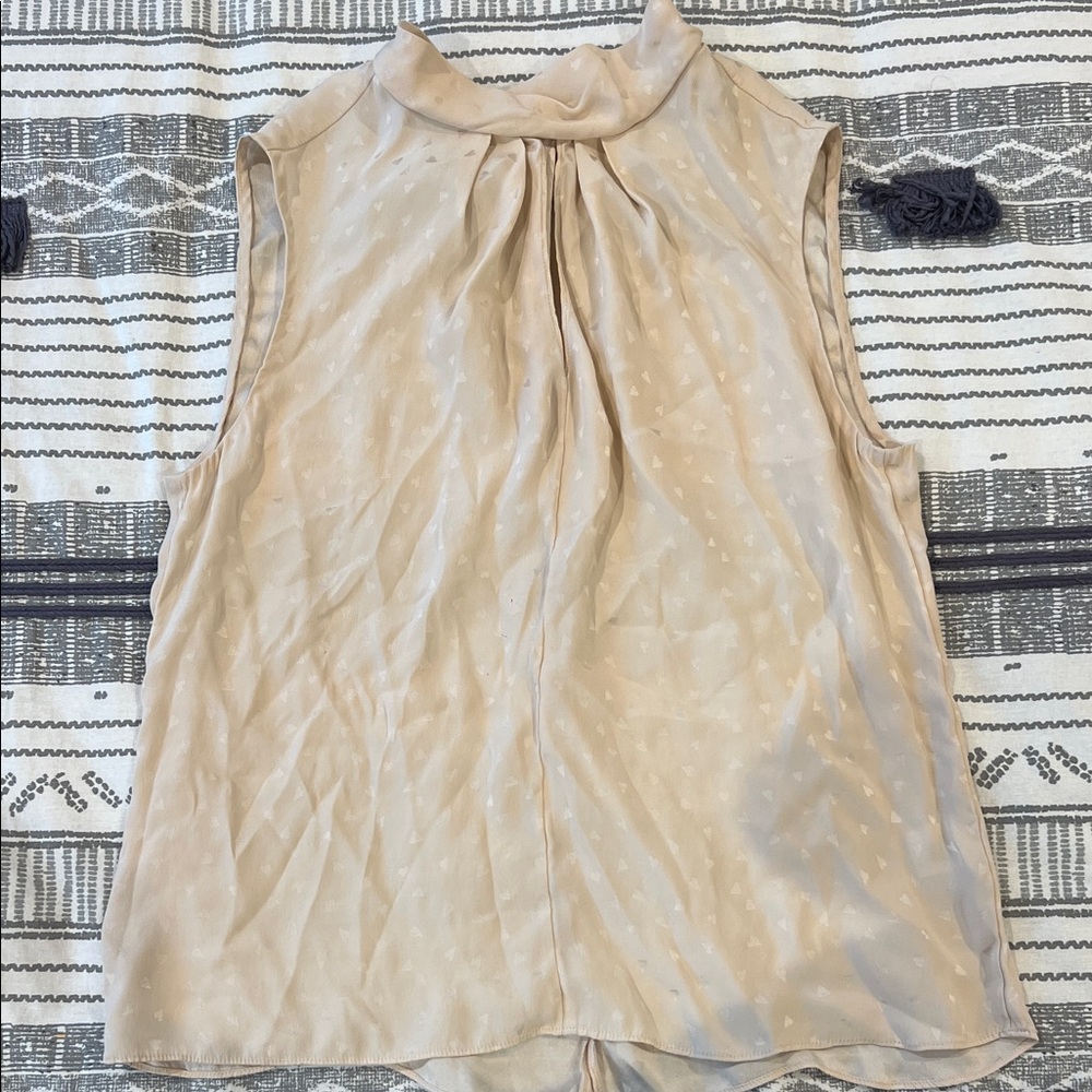 Rebecca Taylor Light Tan Sleeveless Blouse